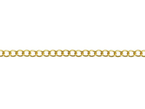 Gold Cub Chain 14ct Gold Bonded Diamond Cut Curb Chain 16"/40cm or 18"/45cm