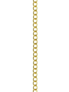 Gold Cub Chain 14ct Gold Bonded Diamond Cut Curb Chain 16"/40cm or 18"/45cm
