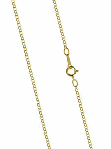 Gold Cub Chain 14ct Gold Bonded Diamond Cut Curb Chain 16"/40cm or 18"/45cm