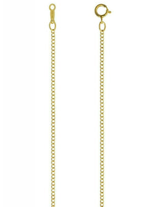 Gold Cub Chain 14ct Gold Bonded Diamond Cut Curb Chain 16"/40cm or 18"/45cm