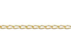 18ct Yellow Gold Diamond Cut Curb Chain 18"/45cm Gold Necklace 750 carat 18ct