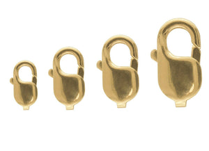 18ct Yellow Gold Lobster Fastener Solid Gold 18ct Trigger Oval Trigger ALL SIZES