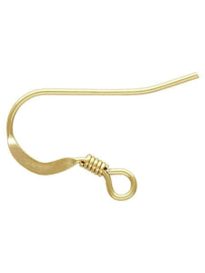 14ct Gold Filled Hook Loop & Coil Earring Pair Jewellery Wire Earring Fasteners