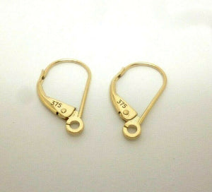 Continental Earring Fluer de Lys 9ct Rose Gold Lever Back Earring Hooks 1 Pair