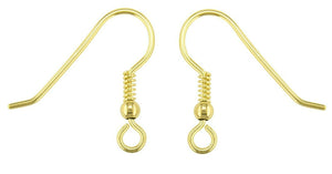 9ct Gold Earring Fittings ALL TYPES Hook Wire Safety Plain Fancy Earring PAIRS