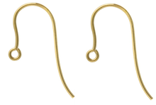 Load image into Gallery viewer, 9ct Gold Earring Fittings ALL TYPES Hook Wire Safety Plain Fancy Earring PAIRS
