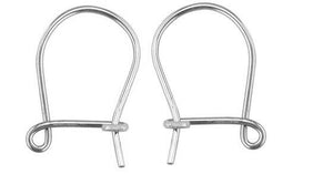Silver Safety Ear Hook Wires Drop Earrings Jewellery Sterling Silver x 1 Pair