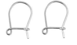 Silver Safety Ear Hook Wires Drop Earrings Jewellery Sterling Silver x 1 Pair