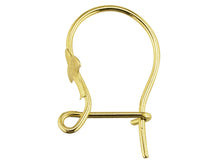 Load image into Gallery viewer, 9ct Gold Earring Fittings ALL TYPES Hook Wire Safety Plain Fancy Earring PAIRS

