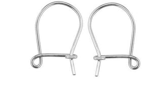 Silver Safety Ear Hook Wires Drop Earrings Jewellery Sterling Silver x 1 Pair