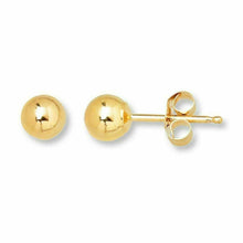 Load image into Gallery viewer, 9ct Yellow Gold Round Ball Stud Sleeper Earrings 6mm Plain Stud Earrings x PAIR
