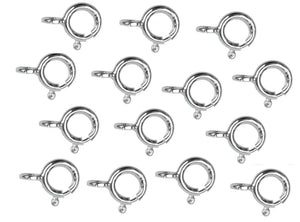 Silver Bolt Ring 8mm CLOSED Fastener Sterling Silver Jewellery Clasp Silver Bolt
