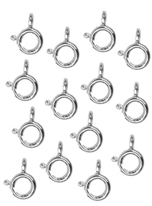 Silver Bolt Ring 8mm CLOSED Fastener Sterling Silver Jewellery Clasp Silver Bolt