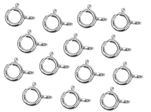 Silver Bolt Ring 5mm CLOSED Fastener Sterling Silver Jewellery Clasp Silver Bolt