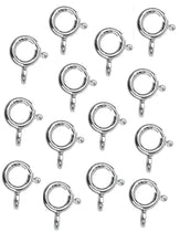 Load image into Gallery viewer, Silver Bolt Ring 5mm CLOSED Fastener Sterling Silver Jewellery Clasp Silver Bolt
