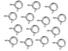 Load image into Gallery viewer, Silver Bolt Ring 5mm CLOSED Fastener Sterling Silver Jewellery Clasp Silver Bolt
