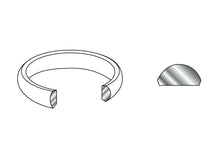 Load image into Gallery viewer, 9ct Yellow Gold D-shaped EXTRA LARGE Wedding Ring Z to Z+4, Plus Size 4,5,6mm
