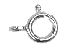Load image into Gallery viewer, Silver Bolt Ring 5mm 6mm 7mm 8mm  Fastener Open Easy Fit Sterling Silver Clasp
