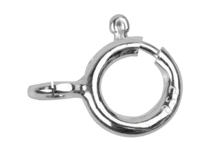 Silver Bolt Ring 5mm 6mm 7mm 8mm  Fastener Open Easy Fit Sterling Silver Clasp