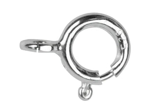 Silver Bolt Ring 5mm 6mm 7mm 8mm  Fastener Open Easy Fit Sterling Silver Clasp