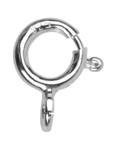 Silver Bolt Ring 5mm 6mm 7mm 8mm  Fastener Open Easy Fit Sterling Silver Clasp