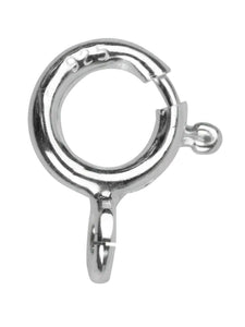 Silver 6mm Bolt Ring Fastener Open Easy Fit Sterling Silver Jewellery Clasp x 1