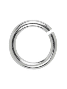 Silver Jump Ring 6mm Sterling Silver Open Jump Ring Heavy Silver O Ring