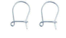 Load image into Gallery viewer, White Gold Safety Ear Hook Wires 9ct Gold for Earrings - White Gold 1 x Pair
