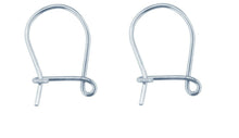 Load image into Gallery viewer, White Gold Safety Ear Hook Wires 9ct Gold for Earrings - White Gold 1 x Pair
