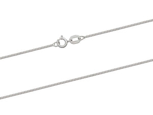 Silver Chain Sterling Silver 23 inch Ladies Chain Diamond Cut Curb Chain Ladies Pendant Chain