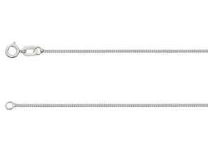 Silver Chain Sterling Silver 23 inch Ladies Chain Diamond Cut Curb Chain Ladies Pendant Chain