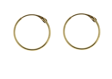 Load image into Gallery viewer, 9ct Gold Creole Hoop Earrings 15mm - Yellow Gold
