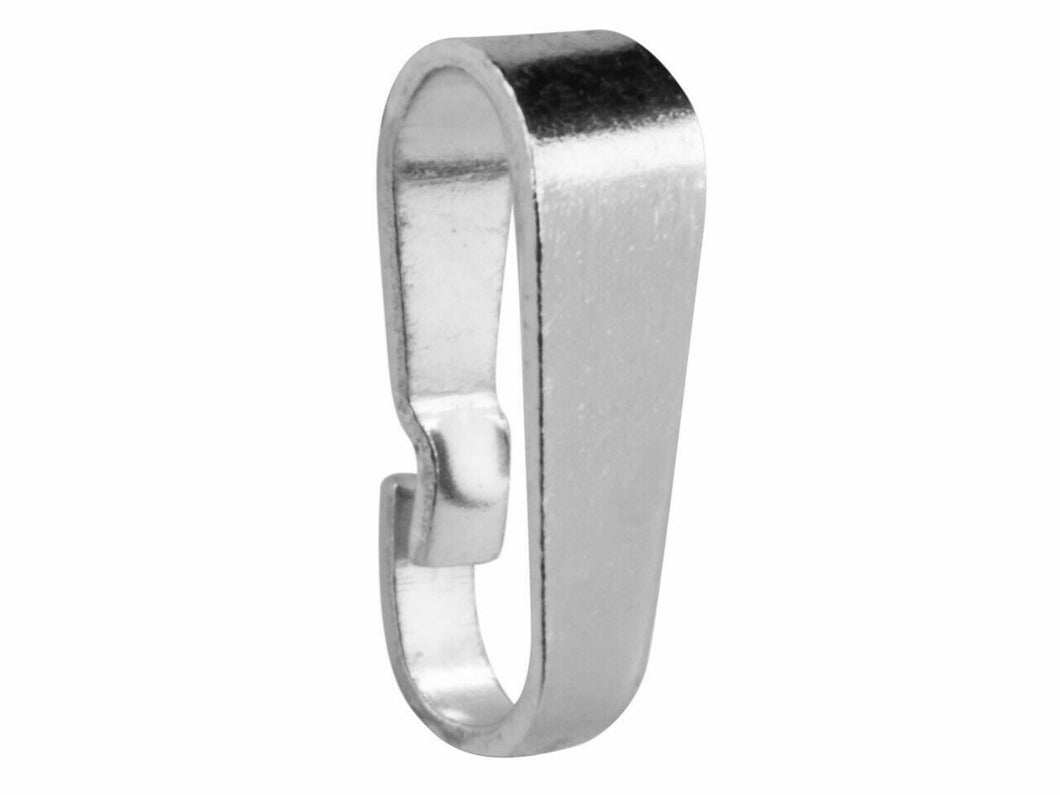 Sterling Silver Snap On Pendant Bail / Bale No Soldering Required Easy Use 925