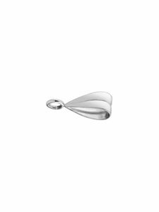Silver Grooved Pendant Bale Easy Use Pendant Bail Open Loop Sterling Silver 925