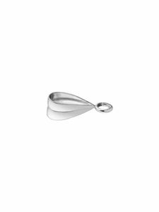 Silver Grooved Pendant Bale Easy Use Pendant Bail Open Loop Sterling Silver 925