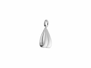 Silver Grooved Pendant Bale Easy Use Pendant Bail Open Loop Sterling Silver 925