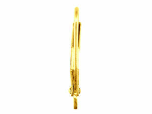 9ct Gold Continental Earring Safety Wire - Lever Back Earring Hooks 1 x Pair