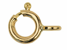 Load image into Gallery viewer, 9ct Gold 6mm Open Bolt Ring Fastener - Clasps Gold Jewellery Making Fastener x 1

