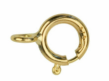 Load image into Gallery viewer, 9ct Gold 6mm Open Bolt Ring Fastener - Clasps Gold Jewellery Making Fastener x 1
