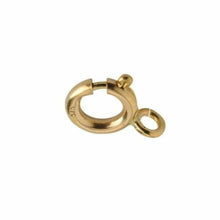 Load image into Gallery viewer, 9ct Gold 6mm Open Bolt Ring Fastener - Clasps Gold Jewellery Making Fastener x 1
