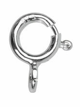 Load image into Gallery viewer, Silver Bolt Ring 8mm Bolt Ring Clasp Open - Sterling- Easy Fit - Secure Fastener
