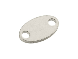 Silver Hallmark Tag, Oval Sterling Silver Stamped 925 Length 7.09mm, Width 3.9mm