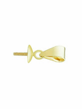 Load image into Gallery viewer, 9ct Gold Pendant Bail 3mm Thread Cup for Drop Pendants Yellow Gold Pendant Bail
