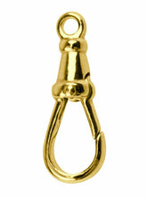 Load image into Gallery viewer, 9ct Gold Albert Swivel 23mm Fixed Top Closed Eyelet Yellow Gold Albert Fastener
