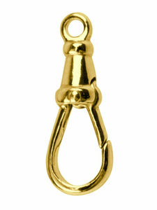 9ct Gold Albert Swivel 23mm Fixed Top Closed Eyelet Yellow Gold Albert Fastener