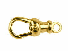 Load image into Gallery viewer, 9ct Gold Albert Swivel 13mm Fixed Top Closed Eyelet Yellow Gold Albert Fastener

