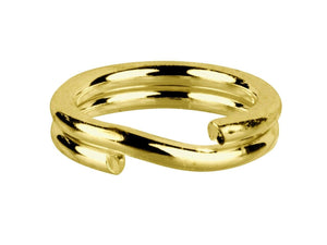 9ct Yellow Gold 5mm Split Ring Charm Links Keyring Easy To Attach Charms Solid