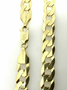 Heavy Gold Curb Bracelet 9ct Yellow Gold 8.5 Inch 8mm Wide Men’s Curb XL