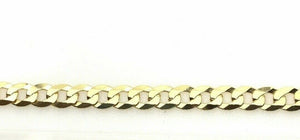 Heavy Gold Curb Bracelet 9ct Yellow Gold 8.5 Inch 8mm Wide Men’s Curb XL