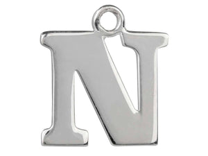 Silver Initial Pendant Sterling Silver Name Pendant All Letters Solid Silver